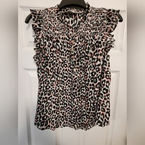 EUC Loft Leopard Blouse